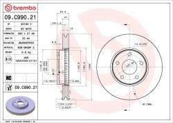 BREMBO Disc frana BREMBO 09. C990.21 (09.C990.21)