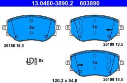 ATE Set placute frana ATE 13.0460-3890.2 (13.0460-3890.2)