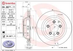 BREMBO Disc frana BREMBO 09.9871. 11 (09.9871.11)