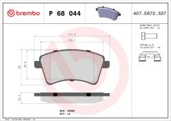 BREMBO Set placute frana BREMBO P 68 044 (P 68 044)