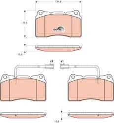TRW Set placute frana TRW GDB1648 (GDB1648)