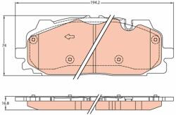 TRW Set placute frana TRW GDB2158 (GDB2158)