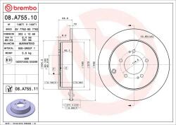 BREMBO Disc frana BREMBO 08. A755.11 (08.A755.11)