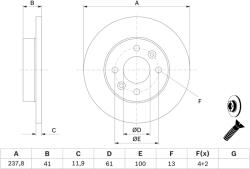 Bosch Disc frana BOSCH 0 986 478 105 (0 986 478 105) - fixbox