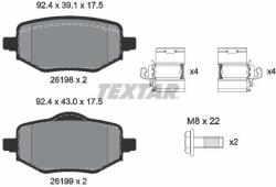 TEXTAR Set placute frana TEXTAR 2619801 (2619801)