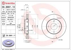 BREMBO Disc frana BREMBO 09.9991. 11 (09.9991.11)