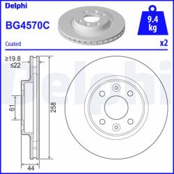 DELPHI Disc frana DELPHI BG4570C (BG4570C) - fixbox