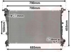 VAN WEZEL Radiator, racire motor VAN WEZEL 17012706