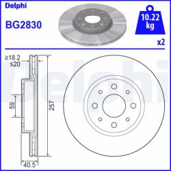 DELPHI Disc frana DELPHI BG2830 (BG2830) - fixbox