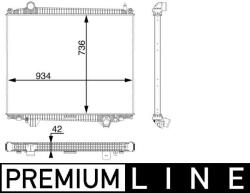 MAHLE Radiator, racire motor MAHLE CR 102 000P (CR 102 000P)