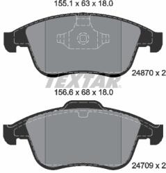 TEXTAR Set placute frana, frana disc TEXTAR 2487001 - fixbox