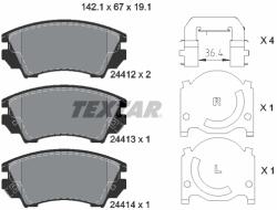 TEXTAR Set placute frana TEXTAR 2441201 (2441201) - fixbox