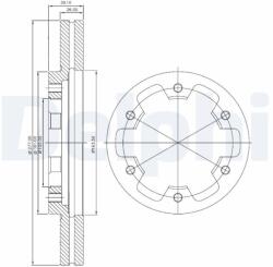 DELPHI Disc frana DELPHI BG3422 (BG3422) - fixbox