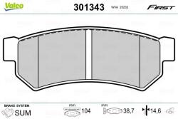 VALEO Set placute frana VALEO 301343 (301343)