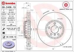 BREMBO Disc frana BREMBO 09. C406.13 (09.C406.13)