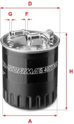 SOFIMA Filtru combustibil SOFIMA S 4077 NR (S 4077 NR) - fixbox