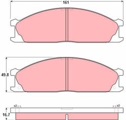 TRW Set placute frana TRW GDB1017 (GDB1017)