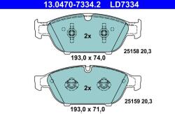 ATE Set placute frana ATE 13.0470-7334.2 (13.0470-7334.2)