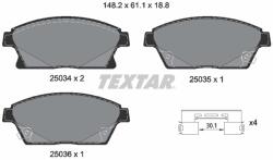 TEXTAR Set placute frana TEXTAR 2503401 (2503401)