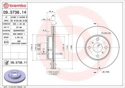 BREMBO Disc frana BREMBO 09.5736. 11 (09.5736.11)