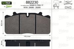 VALEO Set placute frana VALEO 882230 (882230)
