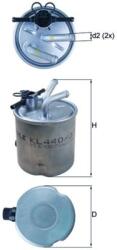 MAHLE Filtru combustibil MAHLE KL 440/37 (KL 440/37) - fixbox