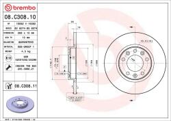 BREMBO Disc frana BREMBO 08. C308.11 (08.C308.11)