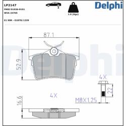 DELPHI Set placute frana DELPHI LP2147 (LP2147)