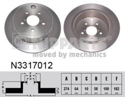 NIPPARTS Disc frana NIPPARTS N3317012 - fixbox