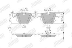 JURID Set placute frana, frana disc JURID 573224J - fixbox