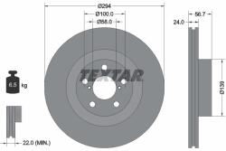TEXTAR Disc frana TEXTAR 92139500 (92139500) - fixbox