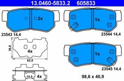 ATE Set placute frana ATE 13.0460-5833.2 (13.0460-5833.2)