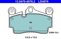 ATE Set placute frana ATE 13.0470-4976.2 (13.0470-4976.2)