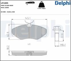 DELPHI Set placute frana DELPHI LP1695 (LP1695)