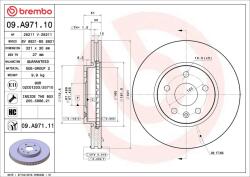 BREMBO Disc frana BREMBO 09. A971.11 (09.A971.11)