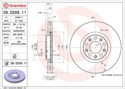 BREMBO Disc frana BREMBO 09. D209.11 (09.D209.11)