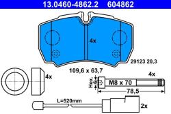 ATE Set placute frana ATE 13.0460-4862.2 (13.0460-4862.2) - fixbox