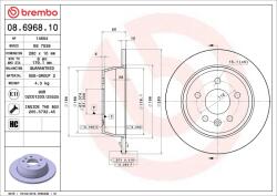 BREMBO Disc frana BREMBO 08.6968. 10 (08.6968.10)