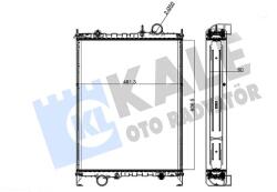 Kale Oto Radyatör Radiator, racire motor KALE OTO RADYATÖR 338600