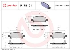 BREMBO Set placute frana BREMBO P 78 011 (P 78 011)