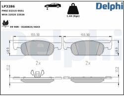 DELPHI Set placute frana DELPHI LP3286 (LP3286)