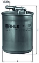 MAHLE Filtru combustibil MAHLE KL 494 (KL 494) - fixbox