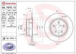 BREMBO Disc frana BREMBO 08.7878. 11 (08.7878.11)