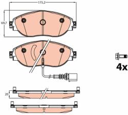 TRW Set placute frana, frana disc TRW GDB2114 - fixbox