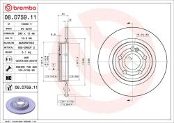 BREMBO Disc frana BREMBO 08. D759.11 (08.D759.11)