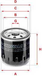 SOFIMA Filtru ulei SOFIMA S 3628 R (S 3628 R) - fixbox