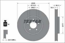 TEXTAR Disc frana TEXTAR 92337103 (92337103)