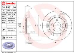 BREMBO Disc frana BREMBO 08. B351.11 (08.B351.11)