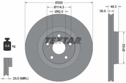 TEXTAR Disc frana TEXTAR 92195303 (92195303)
