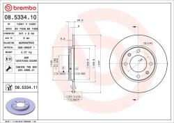 BREMBO Disc frana BREMBO 08.5334. 11 (08.5334.11)